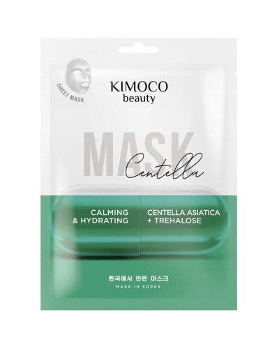 KIMOCO BEAUTY CALMING & HYDRATING FACE SHEET MASK WITH CENTELLA ASIATICA & TREHALOSE 23ml