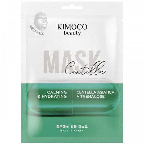 KIMOCO BEAUTY CALMING & HYDRATING FACE SHEET MASK WITH CENTELLA ASIATICA & TREHALOSE 23ml