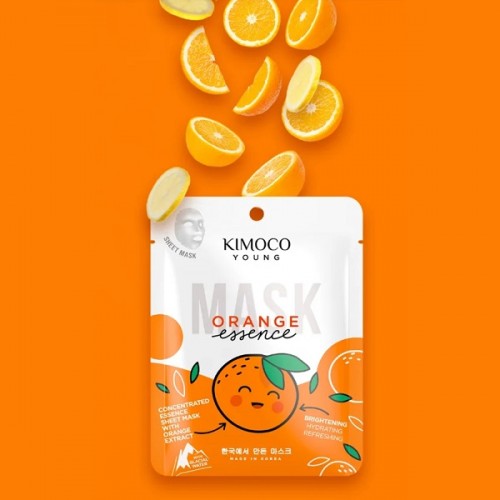 KIMOCO YOUNG CONCENTRATED ESSENCE SHEET MASK WITH ORANGE EXTRACT 25ml