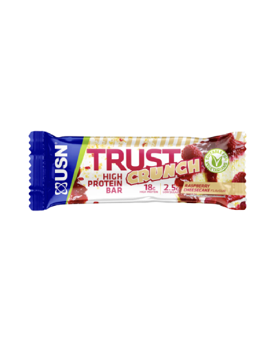 USN TRUST CRUNCH PROTEIN BAR 60g RASPBERRY CHEESECAKE