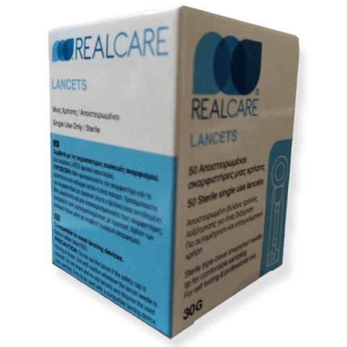 REAL CARE LANCETS ΣΚΑΡΦΙΣΤΗΡΕΣ 50τμχ