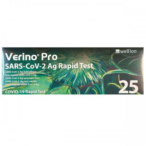 WELLION VERINO PRO SARS-CoV-2 AG RAPID TEST TΕΣΤ ΑΝΙΧΝΕΥΣΗΣ ΑΝΤΙΓΟΝΩΝ SARS-CoV-2 25τμχ