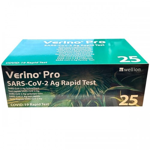 WELLION VERINO PRO SARS-CoV-2 AG RAPID TEST TΕΣΤ ΑΝΙΧΝΕΥΣΗΣ ΑΝΤΙΓΟΝΩΝ SARS-CoV-2 25τμχ