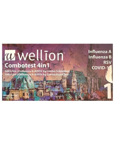 WELLION COMBOTEST 4 IN 1 ΣΥΝΔΥΑΣΤΙΚΟ ΤΕΣΤ ΤΑΧΕΙΑΣ ΑΝΙΧΝΕΥΣΗΣ ΑΝΤΙΓΟΝΩΝ SARS-COV-2 & ΓΡΙΠΗΣ Α/Β & RSV 1τμχ