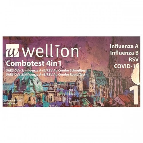 WELLION COMBOTEST 4 IN 1 ΣΥΝΔΥΑΣΤΙΚΟ ΤΕΣΤ ΤΑΧΕΙΑΣ ΑΝΙΧΝΕΥΣΗΣ ΑΝΤΙΓΟΝΩΝ SARS-COV-2 & ΓΡΙΠΗΣ Α/Β & RSV 1τμχ