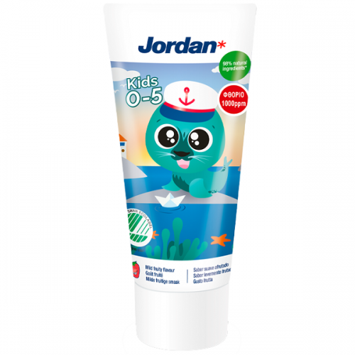 JORDAN KIDS TOOTHPASTE ΠΑΙΔΙΚΗ ΟΔΟΝΤΟΚΡΕΜΑ 1000ppm (0-5 ΕΤΩΝ) 50ml