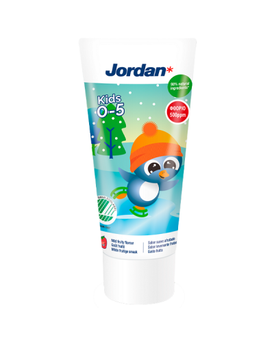 JORDAN KIDS TOOTHPASTE ΠΑΙΔΙΚΗ ΟΔΟΝΤΟΚΡΕΜΑ 500ppm (0-5 ΕΤΩΝ) 50ml