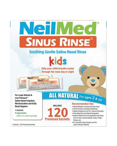 NEILMED SINUS RINSE KIDS ΠΡΟΑΝΑΜΕΜΕΙΓΜΕΝΑ ΦΑΚΕΛΑΚΙΑ ΡΙΝΙΚΩΝ ΠΛΥΣΕΩΝ 120 φακελάκια