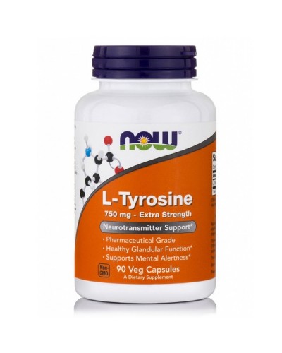 NOW L-TYROSINE 750mg EXTRA STRENGTH 90Veg caps