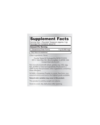 NOW SPORTS L-GLUTAMINE POWDER 454g