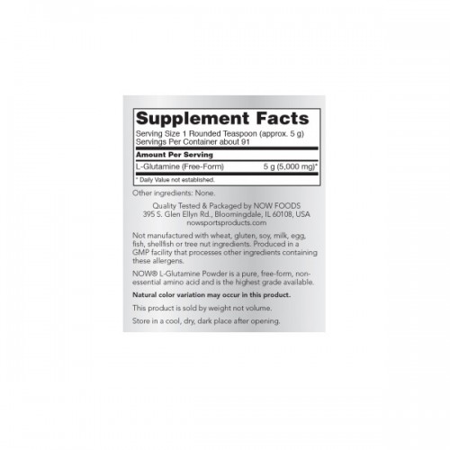 NOW SPORTS L-GLUTAMINE POWDER 454g