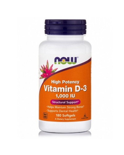 NOW VITAMIN D-3 HIGH POTENCY 1 000IU 180softgels