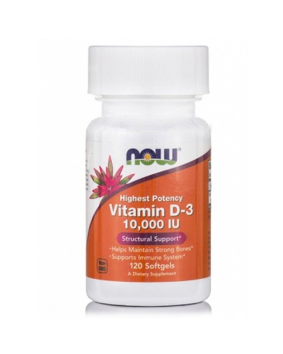 NOW VITAMIN D-3 HIGH POTENCY 10 000IU 120softgels