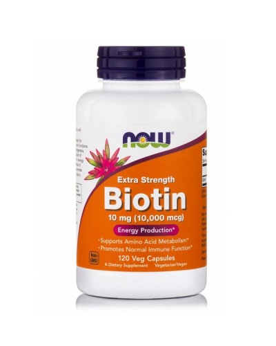 NOW BIOTIN 10mg EXTRA STRENGTH 120Veg caps