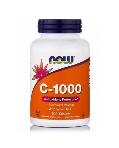 NOW VITAMIN C-1000 WITH ROSE HIPS SUSTAINED RELEASE 100tabs