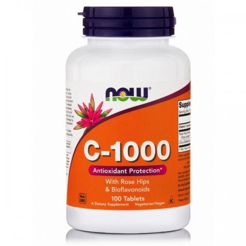 NOW VITAMIN C-1000 WITH ROSE HIPS & BIOFLAVONOIDS 100tabs