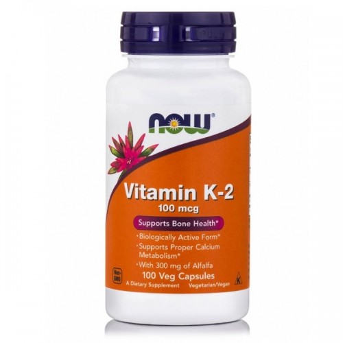 NOW VITAMIN K-2 100mcg 100Veg.caps