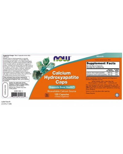 NOW CALCIUM HYDROXYAPATITE 120caps