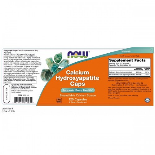 NOW CALCIUM HYDROXYAPATITE 120caps