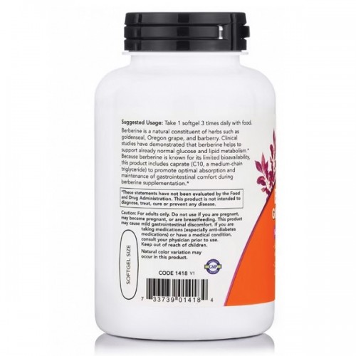 NOW BERBERINE GLUCOSE SUPPORT 90softgels