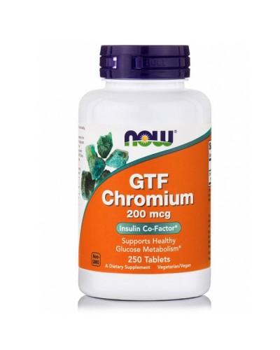 NOW GTF CHROMIUM 200mcg 250tabs