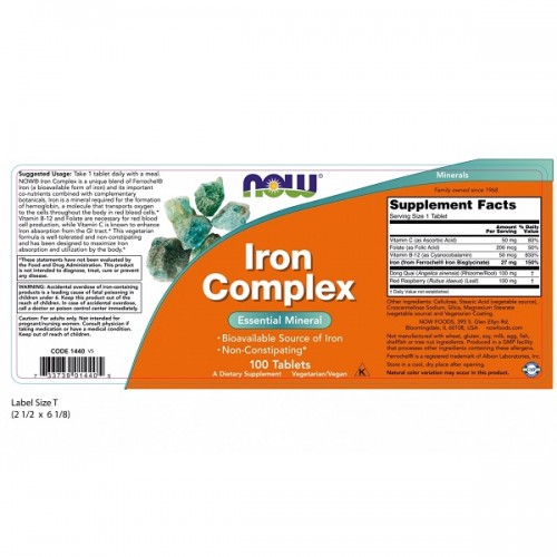 NOW IRON COMPLEX 100tabs