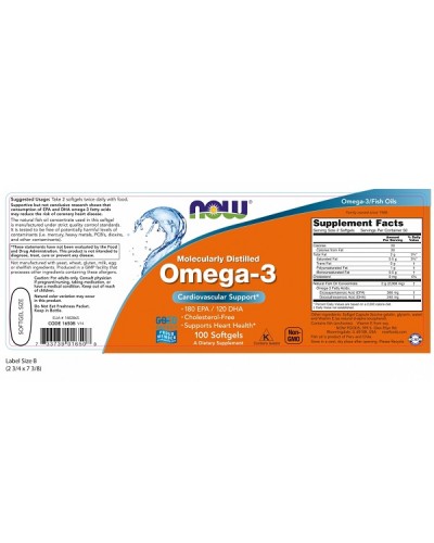 NOW OMEGA-3 1000mg 100softgels