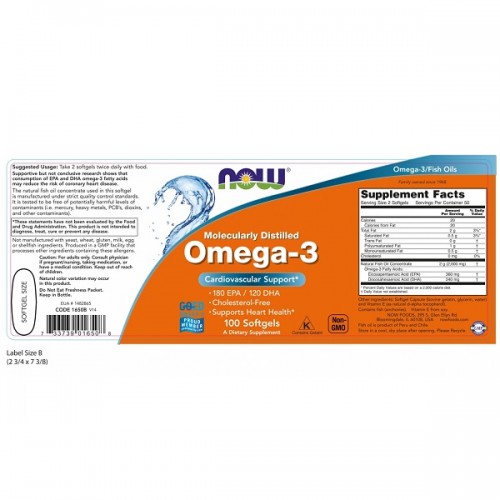 NOW OMEGA-3 1000mg 100softgels