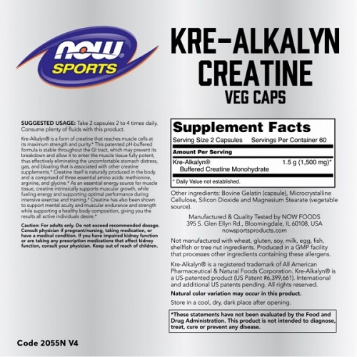 NOW SPORTS KRE-ALKALYN CREATINE 120caps