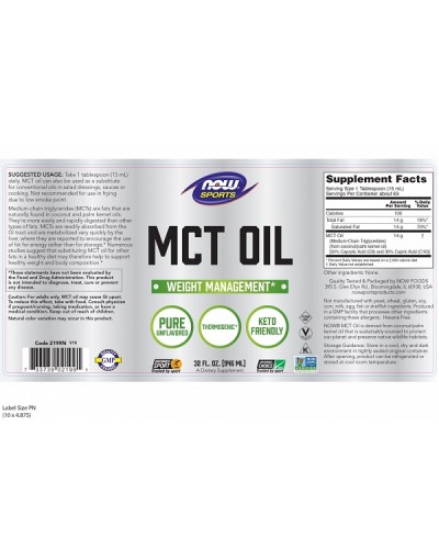 NOW SPORTS MCT OIL 946ml