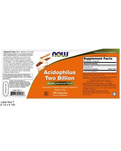 NOW ACIDOPHILUS TWO BILLION 100caps