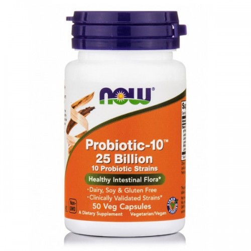 NOW PROBIOTIC-10 (TM) 25 BILLION 50Veg.caps