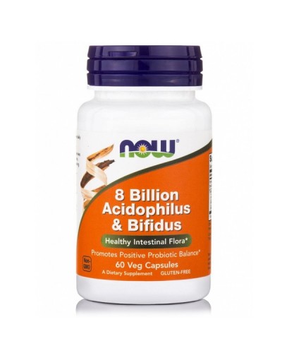 NOW 8 BILLION ACIDOPHILUS & BIFIDUS 60Veg caps