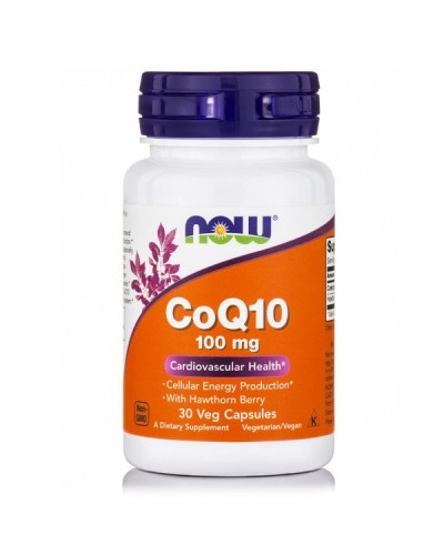 NOW COQ10 100mg WITH HAWTHORN BERRY 30Veg caps