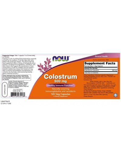 NOW COLOSTRUM 500mg 120Veg caps