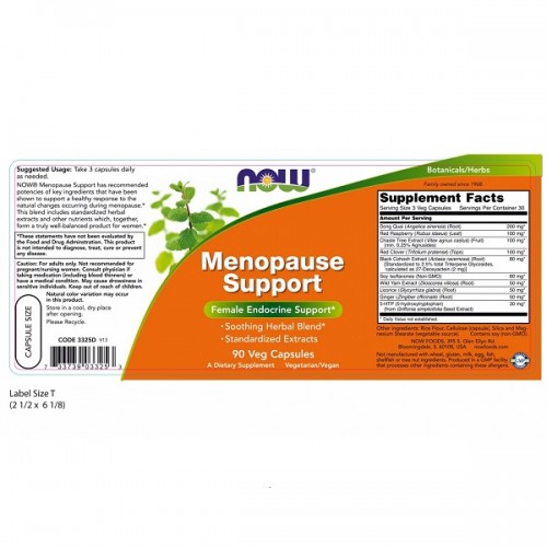 NOW MENOPAUSE SUPPORT 90Veg.caps