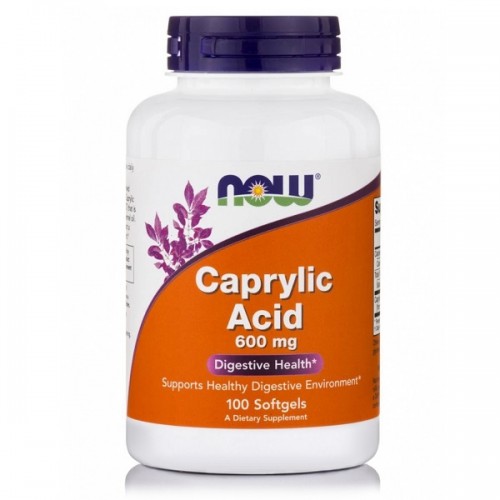 NOW CAPRYLIC ACID 600mg 100softgels