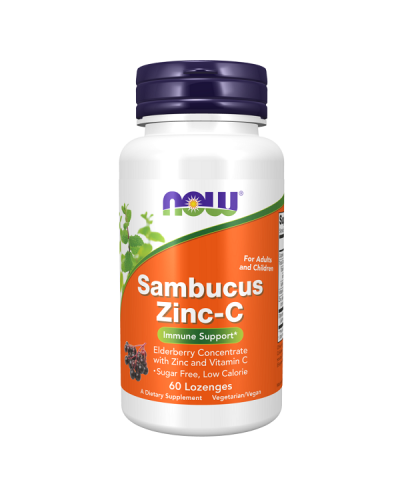 NOW SAMBUCUS ZINC-C 60 Lozenge