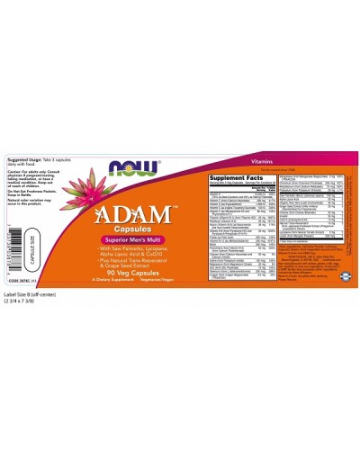 NOW ADAM MENS MULTIPLE VITAMIN 90Veg caps