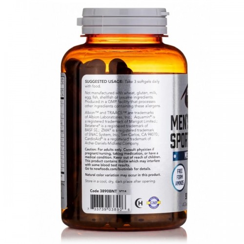 NOW SPORTS MEN'S ACTIVE SPORTS MULTI 90softgels