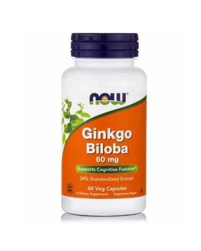 NOW GINKGO BILOBA 60mg 60Veg caps