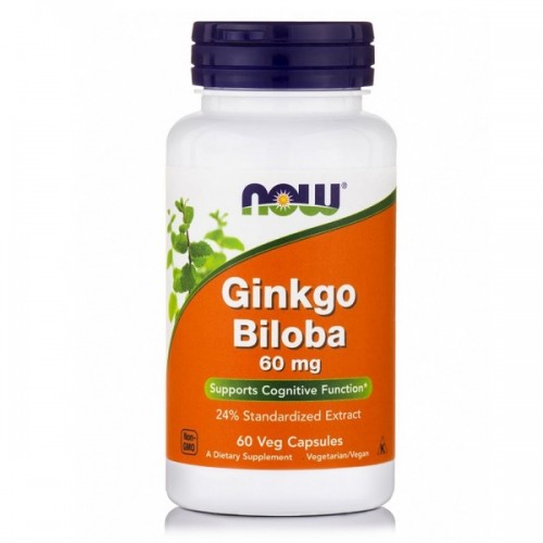 NOW GINKGO BILOBA 60mg 60Veg.caps