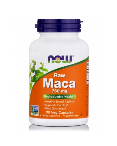 NOW MACA 750mg RAW 90Veg caps