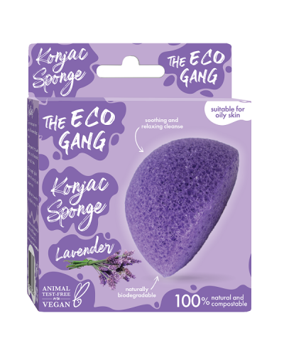 THE ECO GANG KONJAC SPONGE LAVENDER ΣΦΟΥΓΓΑΡΙ ΠΡΟΣΩΠΟΥΓΙΑ ΛΙΠΑΡΟ ΔΕΡΜΑ 1τμχ