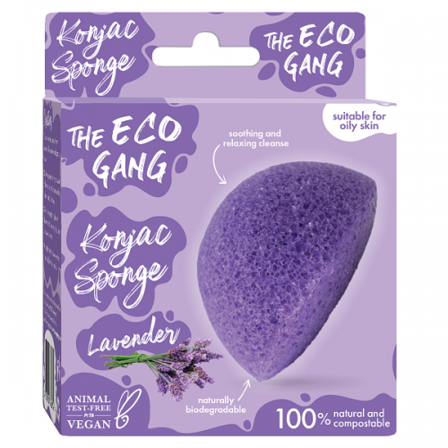 THE ECO GANG KONJAC SPONGE LAVENDER ΣΦΟΥΓΓΑΡΙ ΠΡΟΣΩΠΟΥΓΙΑ ΛΙΠΑΡΟ ΔΕΡΜΑ 1τμχ