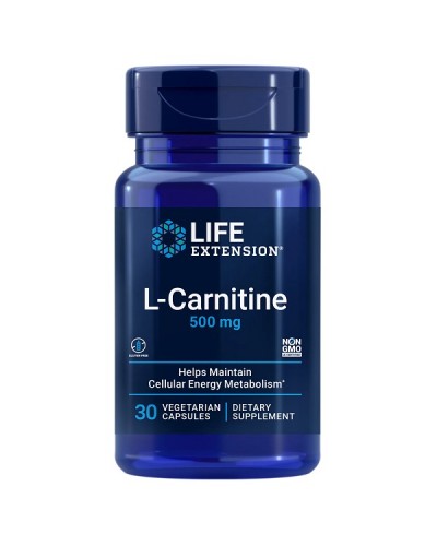 LIFE EXTENSION L-CARNITINE 500mg 30Veg caps