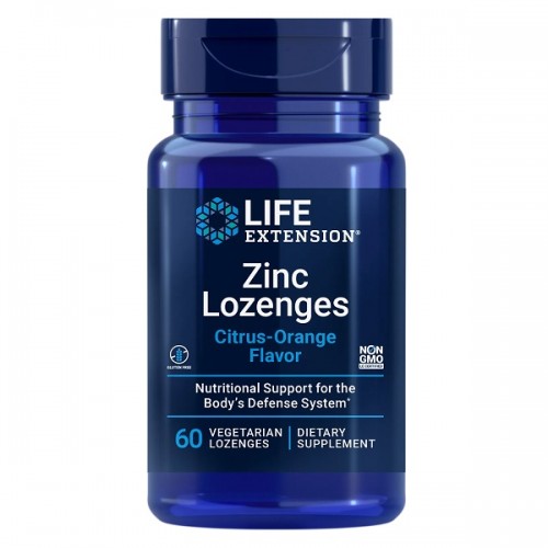 LIFE EXTENSION ZINC LOZENGES CITRUS-ORANGE FLAVOR 60Veg.Lozenges