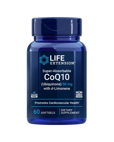 LIFE EXTENSION SUPER ABSORBABLE CoQ10 WITH D-LIMONENE 50mg 60softgels