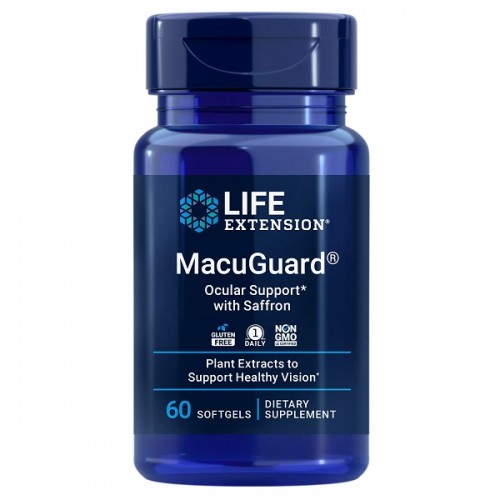 LIFE EXTENSION MACUGUARD OCULAR SUPPORT WITH SAFFRON 60softgels