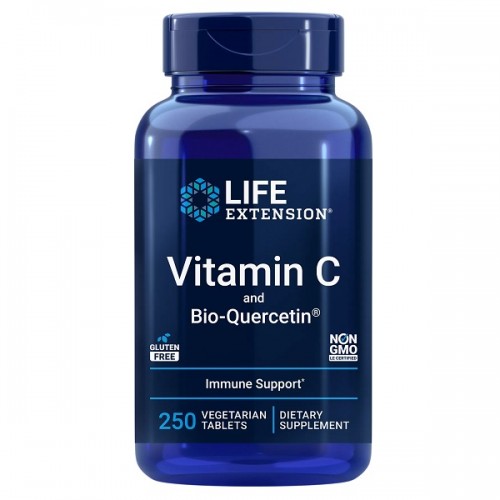 LIFE EXTENSION VITAMIN C & BIO-QUERCETIN PHYTOSOME 1000mg 250Veg.tabs